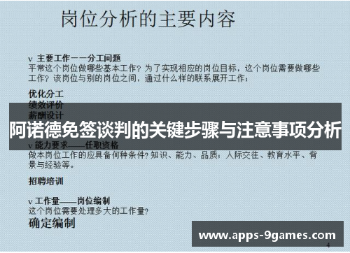 阿诺德免签谈判的关键步骤与注意事项分析