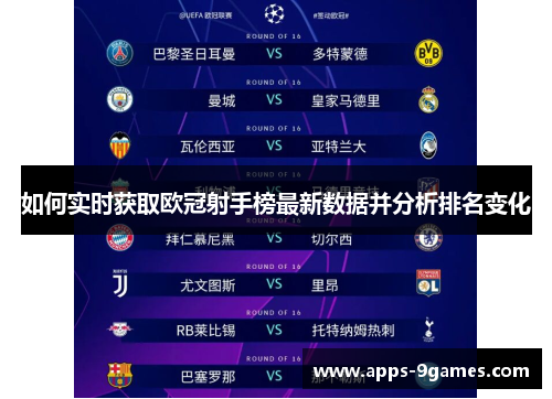 如何实时获取欧冠射手榜最新数据并分析排名变化 如何实时获取欧冠射手榜最新数据并分析排名变化